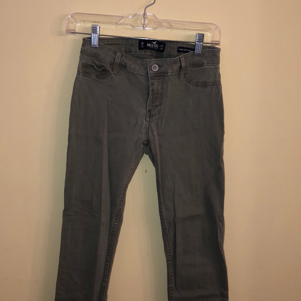 Hollister low rise green jeans